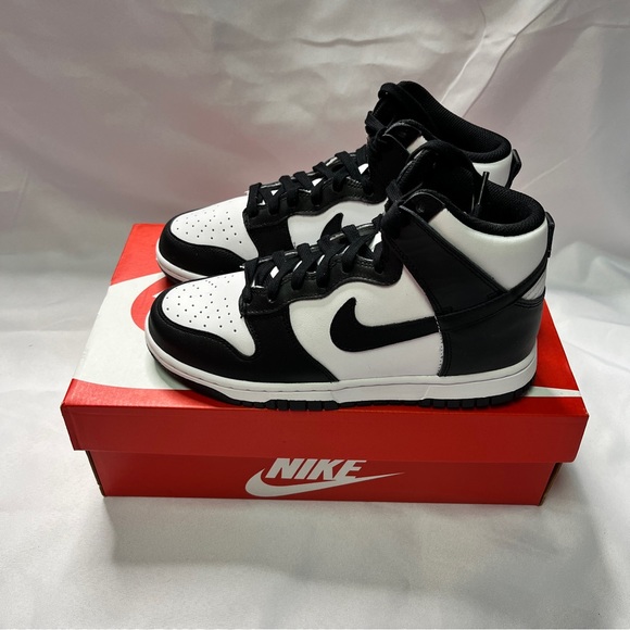 Women’s Nike Dunk High Panda Black and White New Size 7W